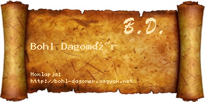 Bohl Dagomér névjegykártya